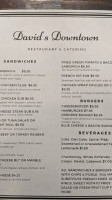 David's Downtown menu