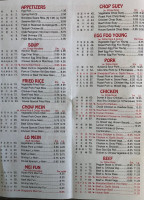 China Fun menu