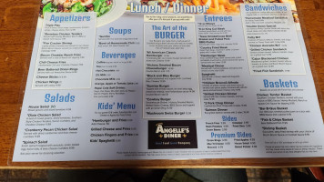 Angelle's Diner menu