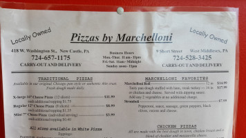 Pizzas By Marchelloni New Castle menu