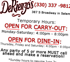 De Rienzo's Italian Foods inside