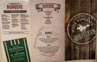 West Virginia Polo Club menu