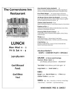 The Cornerstone Inn menu