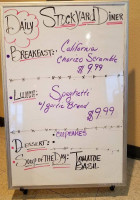 Stockyard Diner menu