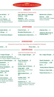 Tosi's Diner menu