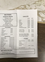 Brother's Famous Pizza menu