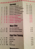 Chen Xing Chinese menu