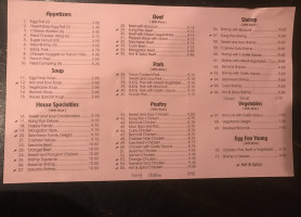 Chopsticks menu