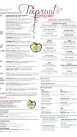 Taproot Cider House menu