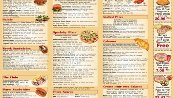 Sakis Pizzeria menu