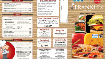 Frankie's Pizza Wings menu