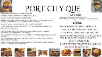 Port City Que menu