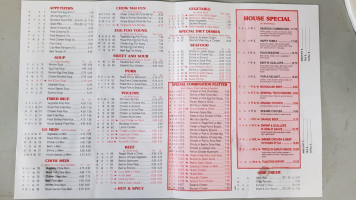 Lin China menu