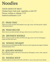 Thai Cottage menu