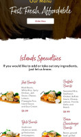 Islands Fresh Mex Grill menu