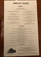 Morgan's Tavern At The Middlebury Inn menu