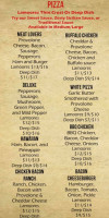 Lamoores South Erie Pizza menu