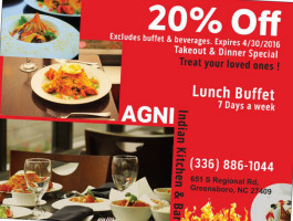 Agni Indian Restaurant Bar food