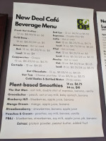 New Deal Cafe menu