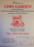 Chin Garden menu