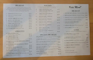 Pops Cafe menu