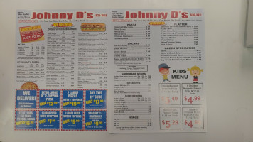 Johnny D's Pizza And Subs menu