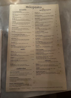 Mioposto Pizzeria menu