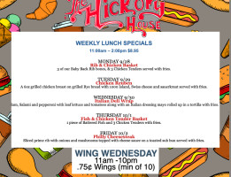 Hickory House menu