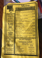 Dan's Deli menu