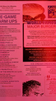 Major Goolsby's menu