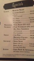 The Center Inn menu