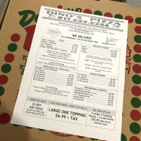 Dino's Pizza In Blue Mound Tx menu