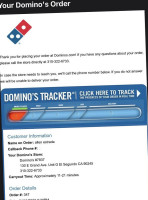 Domino's Pizza food