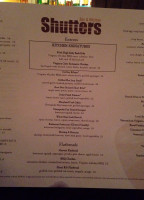 Shutters Bar Kitchen menu