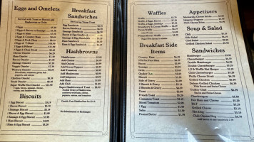 Waffle Hut menu