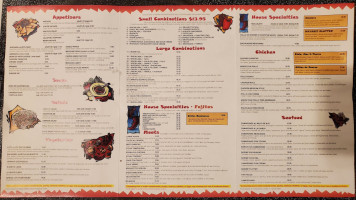 Tres Hermanos menu