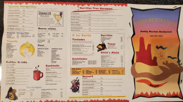 Tres Hermanos menu