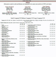 Contos Pizza Pasta menu