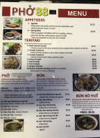 Pho 88 Cafe menu