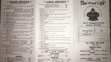 Moonlight Thai menu