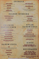 West End Saloon menu