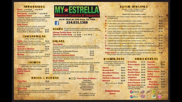 My Estrella menu