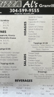 Pizza Al's Of Granville menu