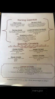 Peacock State Inn menu