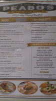 Peabo's Sports Grill menu