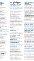 Duke's Seafood Kent Station menu