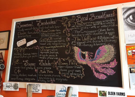 Shirlee Bird Cafe menu