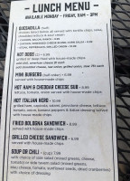 Firehouse Tavern menu