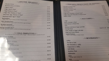 Whistle Stop Cafe menu