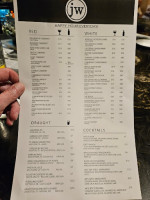 Jw's Patio menu